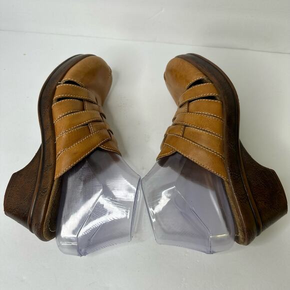 Dr Scholls Womens size 7.5 Brenna Leather Clog Mule Slip On Tan Air-Pillo - Picture 6 of 12